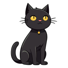 Artistic Portrayal: 2D Illustration of a Bombay Feline