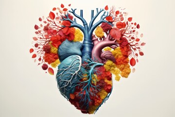 heart anatomy collage