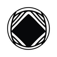 hand drawing symmetry icon or logo and symmetry flower, complex circle, japanese pattern, cirle art.