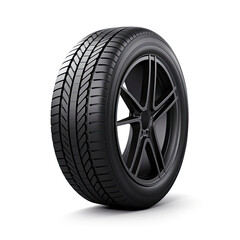 Obraz premium a black tire on a white background