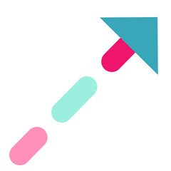 Arrow abstract shape vector illustration modern style