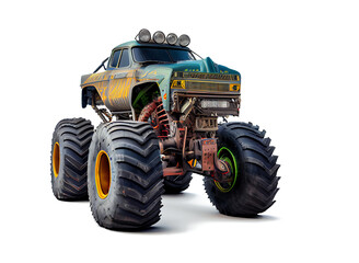 cool bigfoot truck on a transparent background (PNG) AI generator