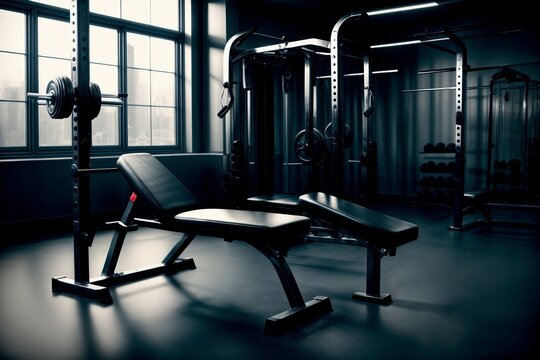 The Ultimate Adjustable Weight Bench for a Customized Workout. AI Generated.