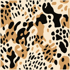 Abstract animal skin, leopard seamless pattern, leopard, cheetah, panther fur. Black and white seamless camouflage background, Fashionable background for fabric, paper, clothes.