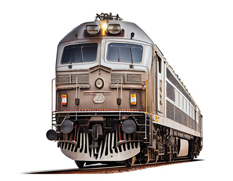 Indian trains on transparent background (PNG) generative AI