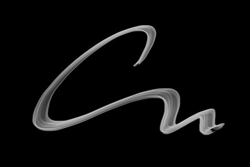 Obraz premium free line Smoke spreading on dark background ep47