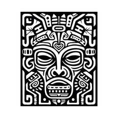 simple motai totem culture logo vector illustration template design