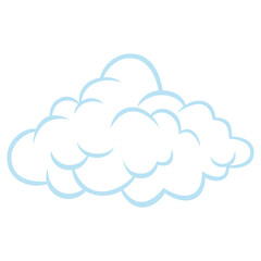 Cloud Line Art Drawing