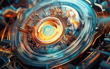 Time Machine High-Tech  Abstract Background