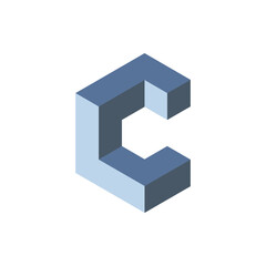 Monogram design vector logo. Monogram initial letter mark C logo design