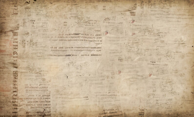 Newspaper old paper background with paper, Newspaper paper grunge vintage old aged texture background wallpaper. Background, wallpaper. Png 813, Ai Generate 