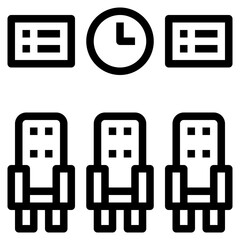 Waiting Room Collection Set. 