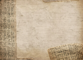 Newspaper old paper background with paper, Newspaper paper grunge vintage old aged texture background wallpaper. Background, wallpaper. Png 800, Ai Generate 