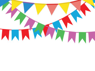 Party flag to celebrate anniversary or birthday decorations Carnival vector elements