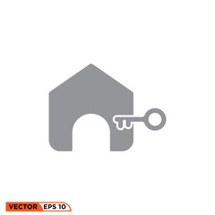 Home key icon vector graphic of template