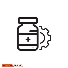 Medicine icon vector graphic of template