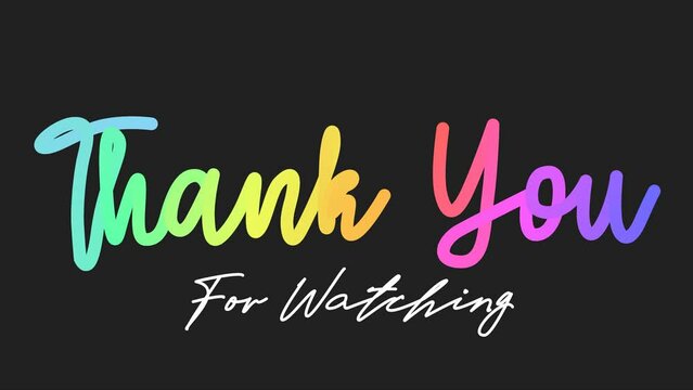 thank you for watching animation liquid text