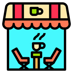 Coffee Shop Collection Set. 