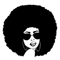 girl with hair afro