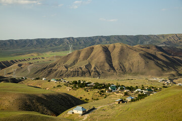 Obraz premium landscape with mountains and blue sky