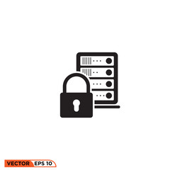 Server big data icon vector graphic of template 