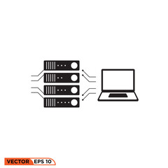 Server big data icon vector graphic of template 