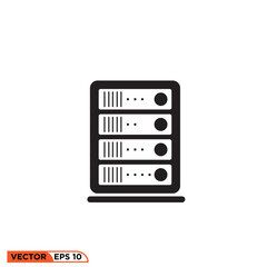 Server big data icon vector graphic of template 
