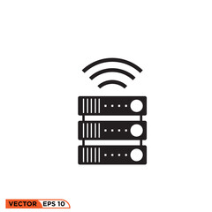 Server big data icon vector graphic of template 
