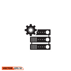 Server big data icon vector graphic of template 