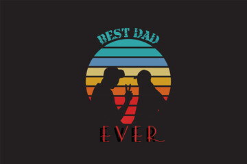 Best Dad T Shirt Design Landscape Retro Vintage