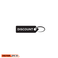 Discount label icon vector graphic of template 
