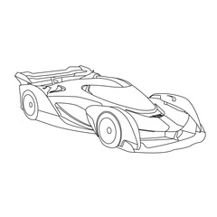 sketch of a supercar v8.
