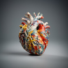 World Heart Day Square Social Media Template With AI Generated Illustration