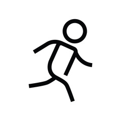 People running sign vector icon