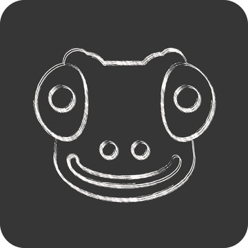 Icon Chameleon. related to Animal Head symbol. simple design editable. simple illustration