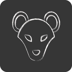Icon Hyena. related to Animal Head symbol. simple design editable. simple illustration