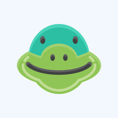 Icon Turtle. related to Animal Head symbol. simple design editable. simple illustration