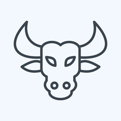 Icon Bull. related to Animal Head symbol. simple design editable. simple illustration
