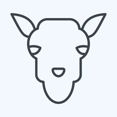 Icon Camel. related to Animal Head symbol. simple design editable. simple illustration