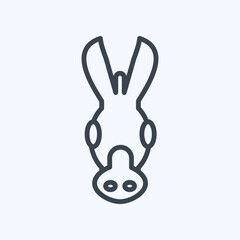 Icon Donkey. related to Animal Head symbol. simple design editable. simple illustration