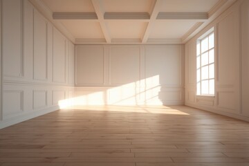 Obraz premium The light inside an empty room. Generative AI