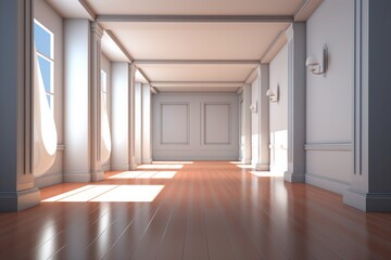 Obraz premium The light inside an empty room. Generative AI