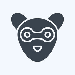 Icon Ferret. related to Animal Head symbol. simple design editable. simple illustration