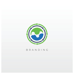 Marketing Trading Networking Vector Logo Concept