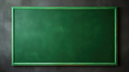 Empty green chalkboard texture hang on the wall.