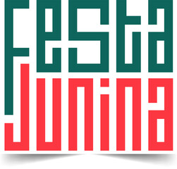 Festa Junina typography text design 