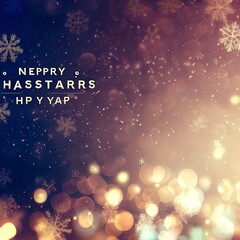 Fototapeta premium Merry christmas and happy new year greeting card with copy-space