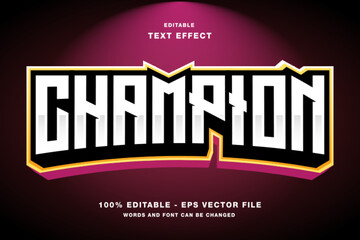 Champion modern text style effect editable