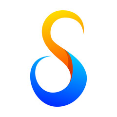 colorful letter S gradient logo design
