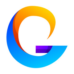 colorful letter G gradient logo design